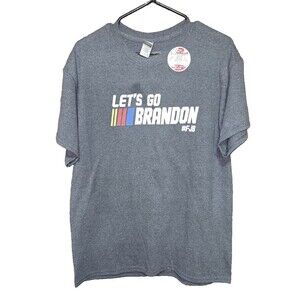 Let's Go Brandon FJB Patriotic Dark Gray T Shirt Size L